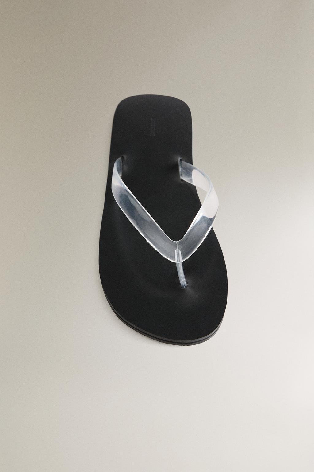 Сандалии с прозрачными ремешками