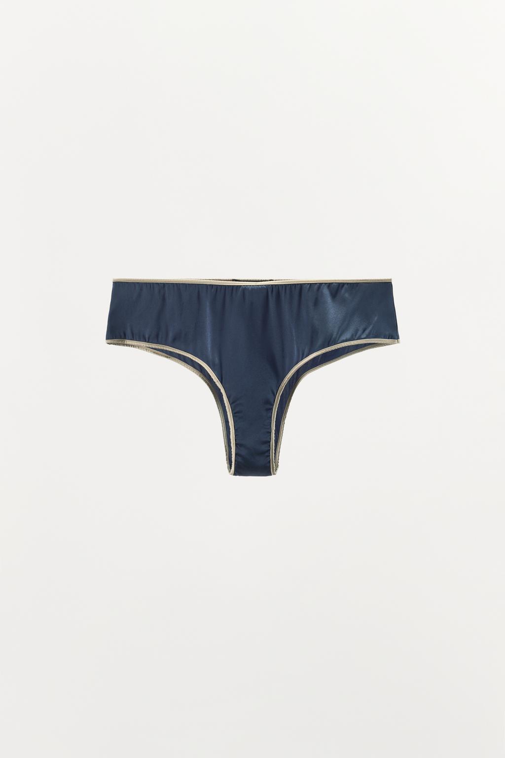 ШЕЛКОВЫЕ ТРУСЫ С КОНТРАСТНОЙ ОТДЕЛКОЙ