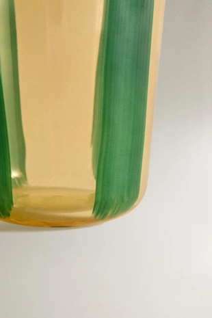 Стакан из стекла с полосатым узором- Заказать в России