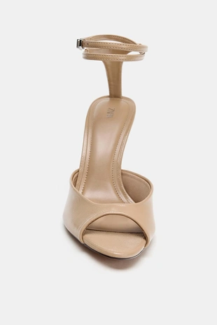 Босоножки на каблуке с ремешком на щиколотке- Заказать в России