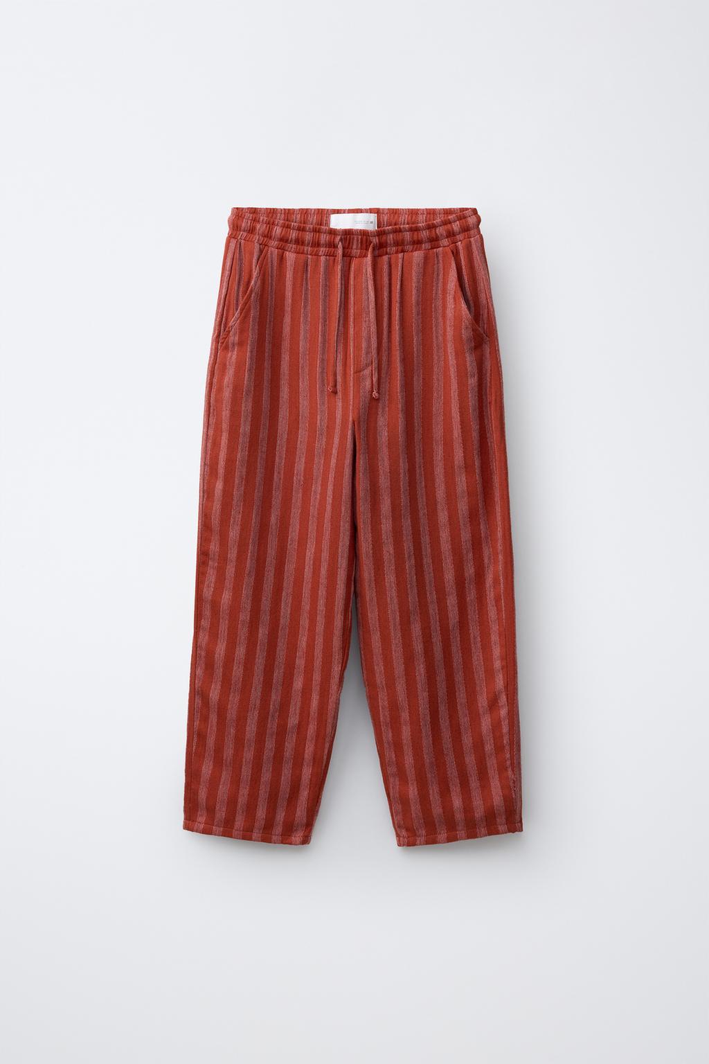 БРЮКИ ИЗ СМЕСОВОГО ЛЬНА В ПОЛОСКУ