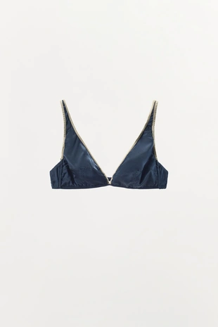 Шелковый бюстгальтер с контрастной отделкой- Заказать в России