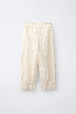 Брюки-бомбашки с вышивкой- Заказать в России