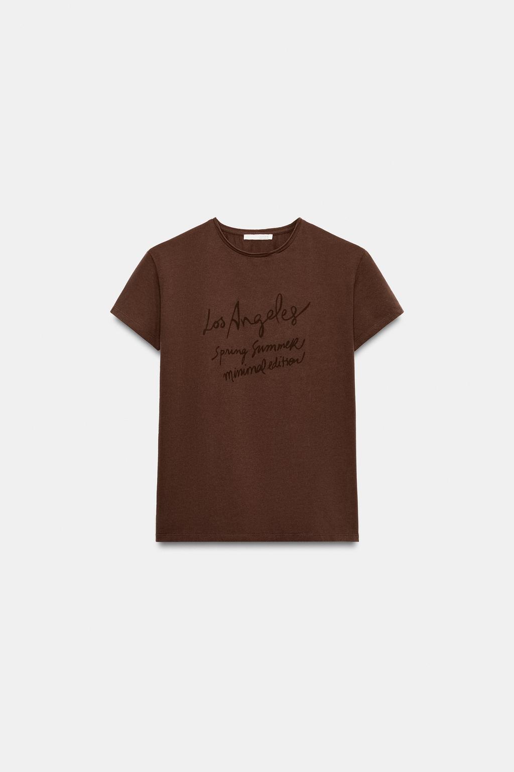 ФУТБОЛКА С НАДПИСЬЮ И КОРОТКИМИ РУКАВАМИ