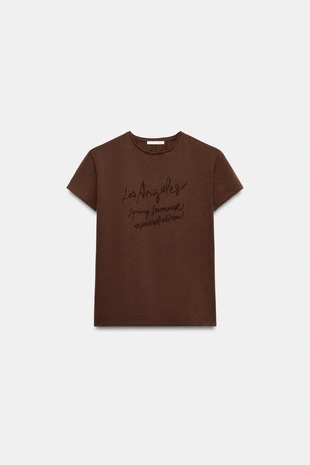 Футболка с надписью и короткими рукавами- Заказать в России