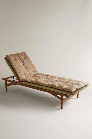 Утепленное пальто из льна и хлопка в полоску- Заказать в России