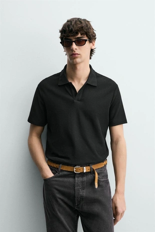 Поло в вертикальный рубчик