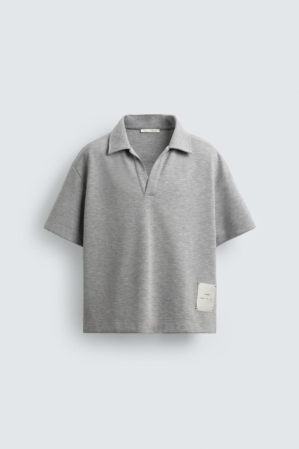 УКОРОЧЕННОЕ ПОЛО С ЭТИКЕТКОЙ