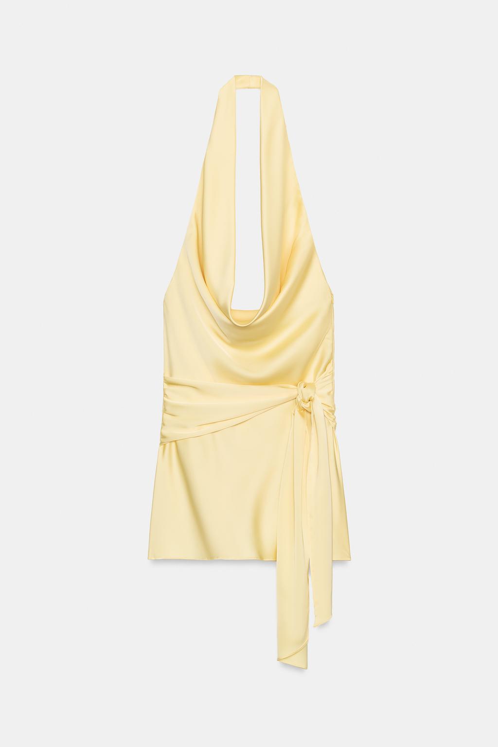 АТЛАСНОЕ МИНИ-ПЛАТЬЕ С ПОЯСОМ