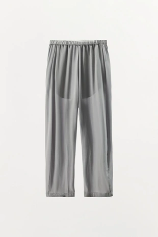 Брюки в пижамном стиле из 100% вискозы- Заказать в России