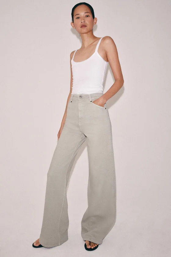 ДЖИНСЫ  С ВЫСОКОЙ ПОСАДКОЙ — коллекция Zara «ZW»