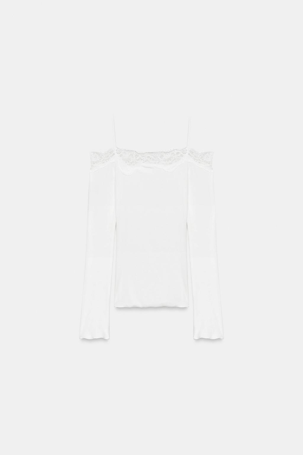 КОМБИНИРОВАННЫЙ ТОП С ОТКРЫТЫМИ ПЛЕЧАМИ