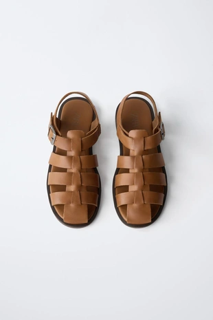Кожаные сандалии- Заказать в России