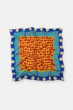 Платок с принтом в горошек- Заказать в России