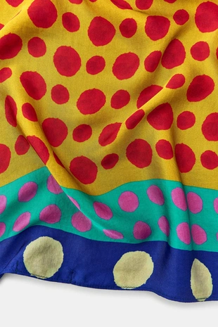 Платок с принтом в горошек- Заказать в России