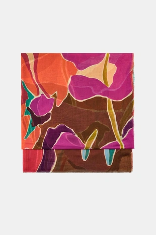 Шарф из модала и шелка с принтом- Заказать в России