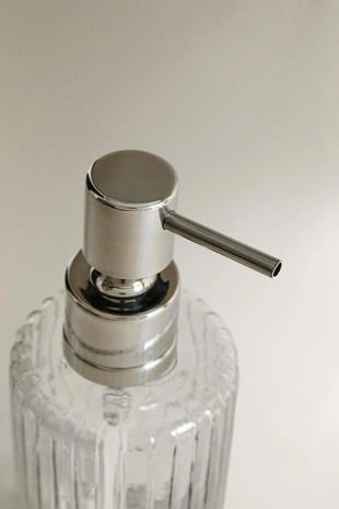 Дозатор для мыла из стекла с рельефным узором- Заказать в России