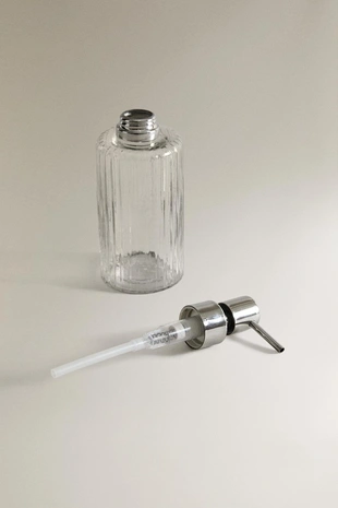 Дозатор для мыла из стекла с рельефным узором- Заказать в России