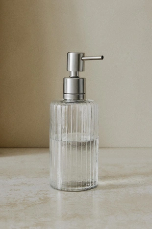 Дозатор для мыла из стекла с рельефным узором- Заказать в России
