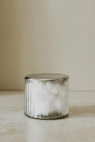 Стеклянная банка для ванной с металлической крышкой- Заказать в России