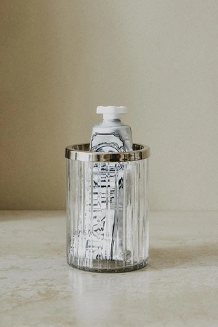 Держатель для зубных щеток из стекла с металлическим кольцом- Заказать в России