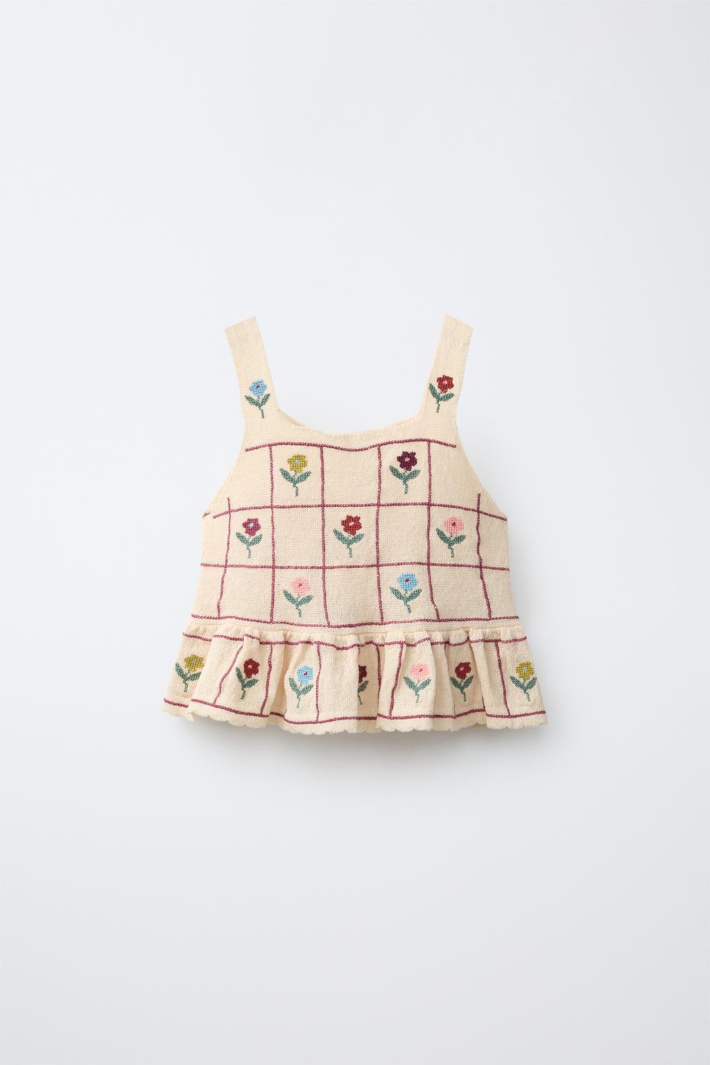 ТРИКОТАЖНЫЙ ТОП С ЦВЕТОЧНЫМ ПРИНТОМ