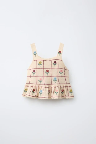 Трикотажный топ с цветочным принтом- Заказать в России