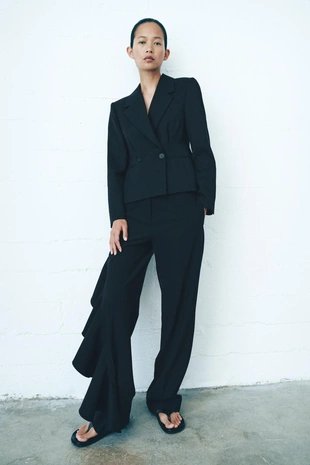 Приталенный блейзер из смесовой шерсти — Zw Collection- Заказать в России