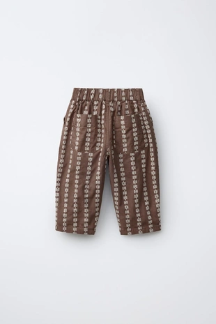 Брюки Baggy с принтом и вышивкой- Заказать в России