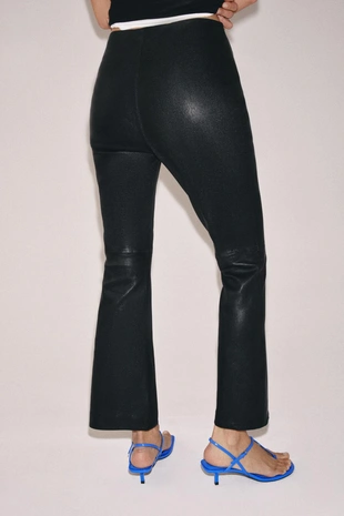 Широкие кожаные брюки коллекции zw limited edition- Заказать в России