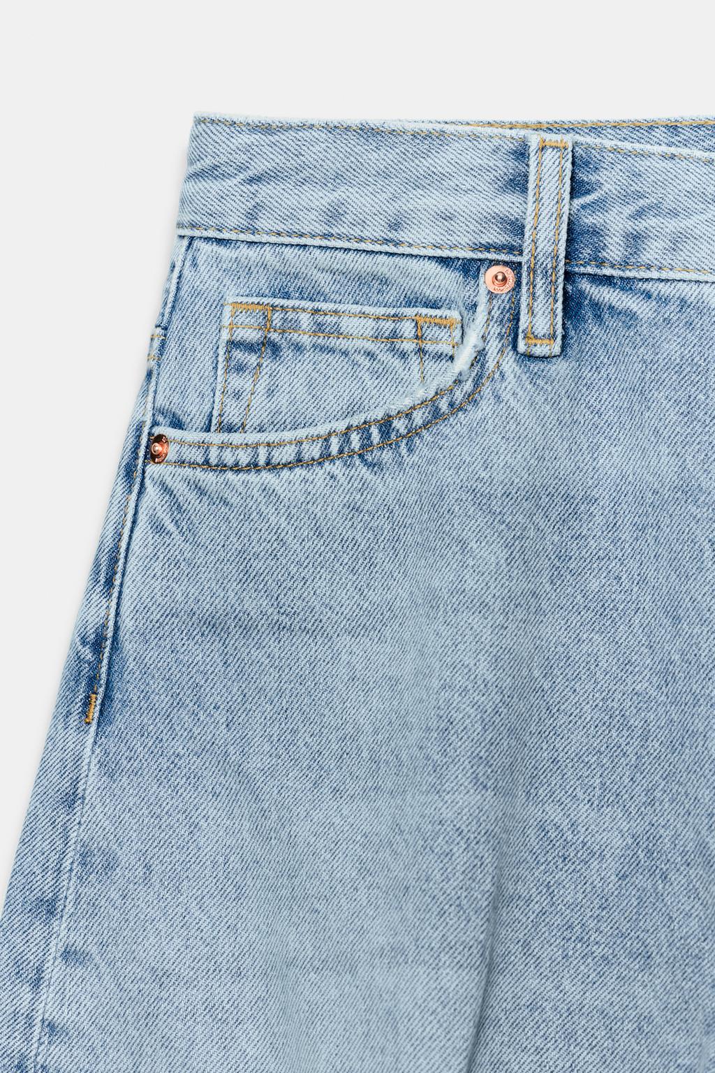 ЗАУЖЕННЫЕ ДЖИНСЫ С ВЫСОКОЙ ПОСАДКОЙ — ZW COLLECTION