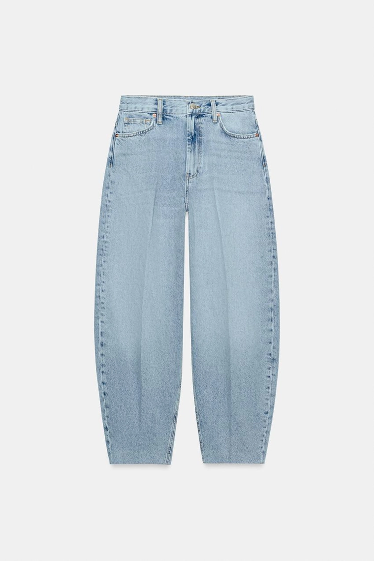 ЗАУЖЕННЫЕ ДЖИНСЫ С ВЫСОКОЙ ПОСАДКОЙ — коллекция Zara «ZW»