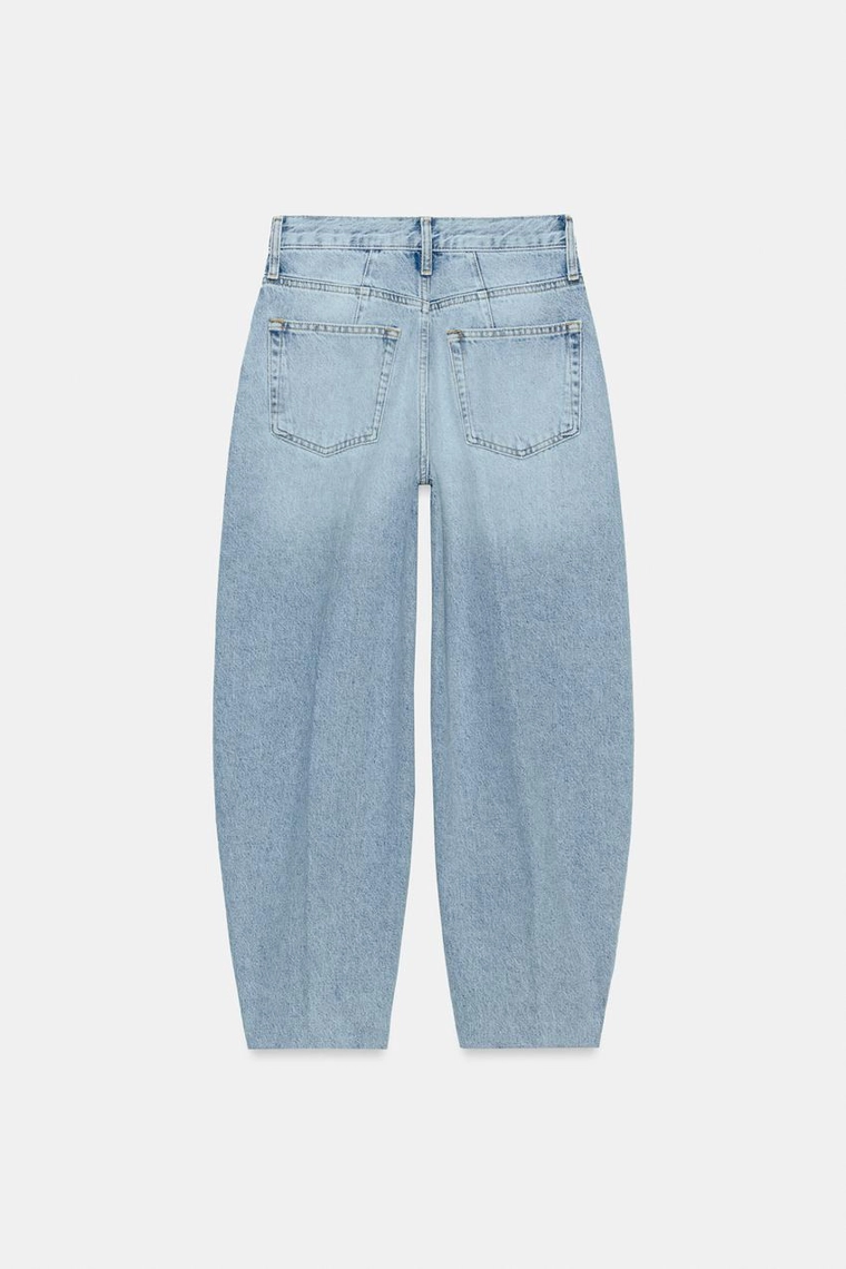 ЗАУЖЕННЫЕ ДЖИНСЫ С ВЫСОКОЙ ПОСАДКОЙ — коллекция Zara «ZW»
