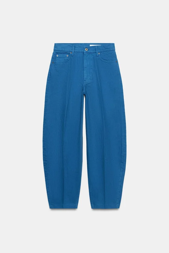 ЗАУЖЕННЫЕ ДЖИНСЫ С ВЫСОКОЙ ПОСАДКОЙ — коллекция Zara «ZW»