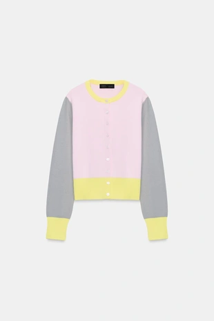 Кардиган колор-блок- Заказать в России