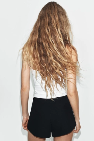 Мини-шорты с высокой посадкой- Заказать в России