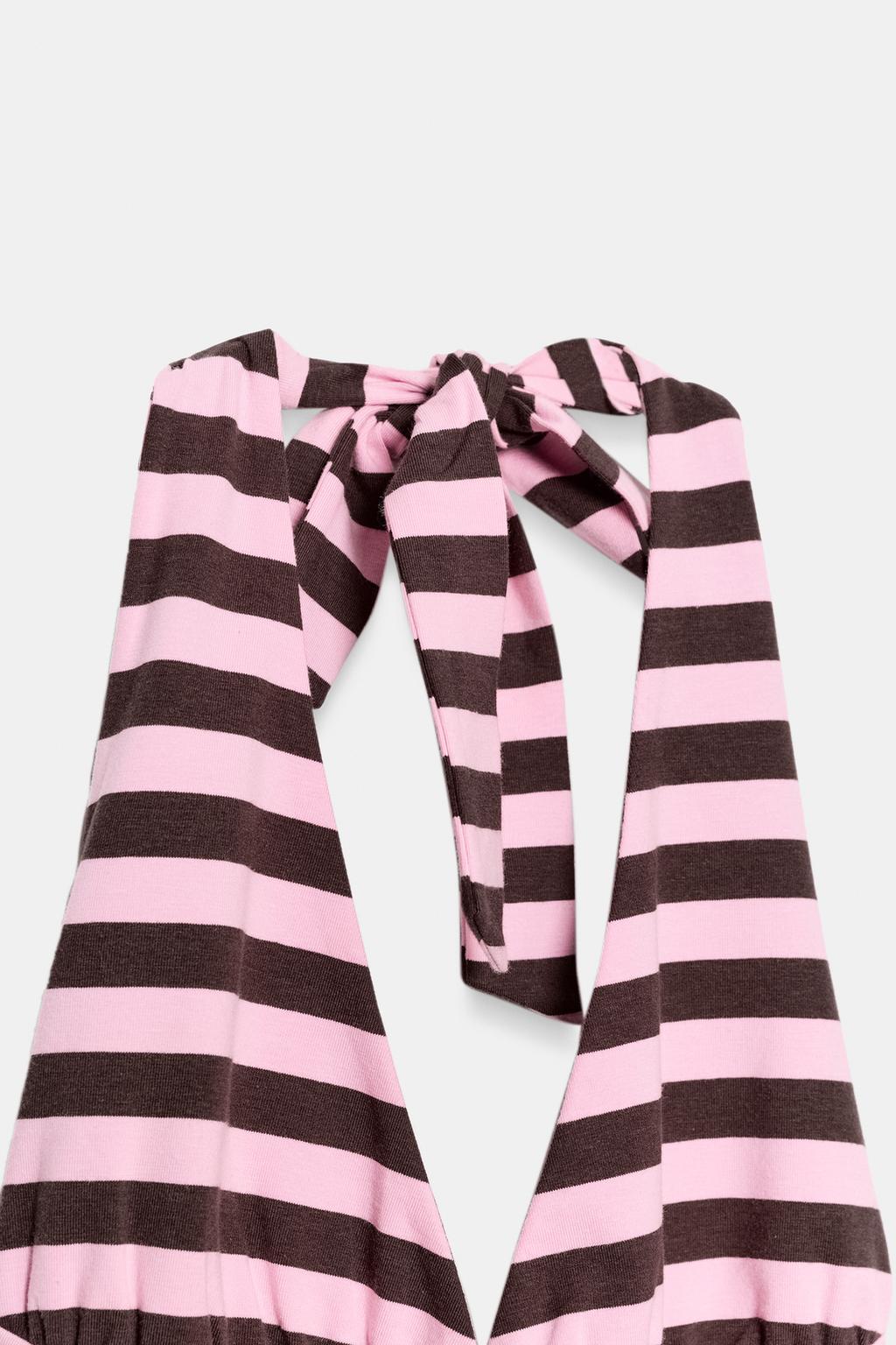 ПЛАТЬЕ ХАЛТЕР В ПОЛОСКУ