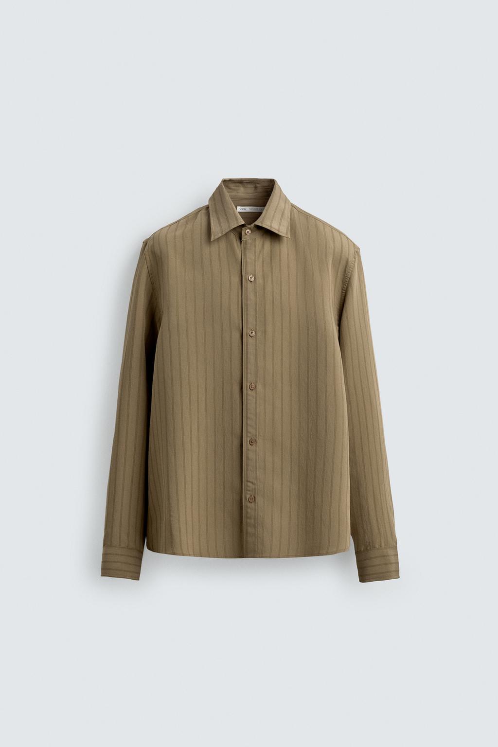 РУБАШКА СТРУЯЩЕГОСЯ ПОКРОЯ В ПОЛОСКУ