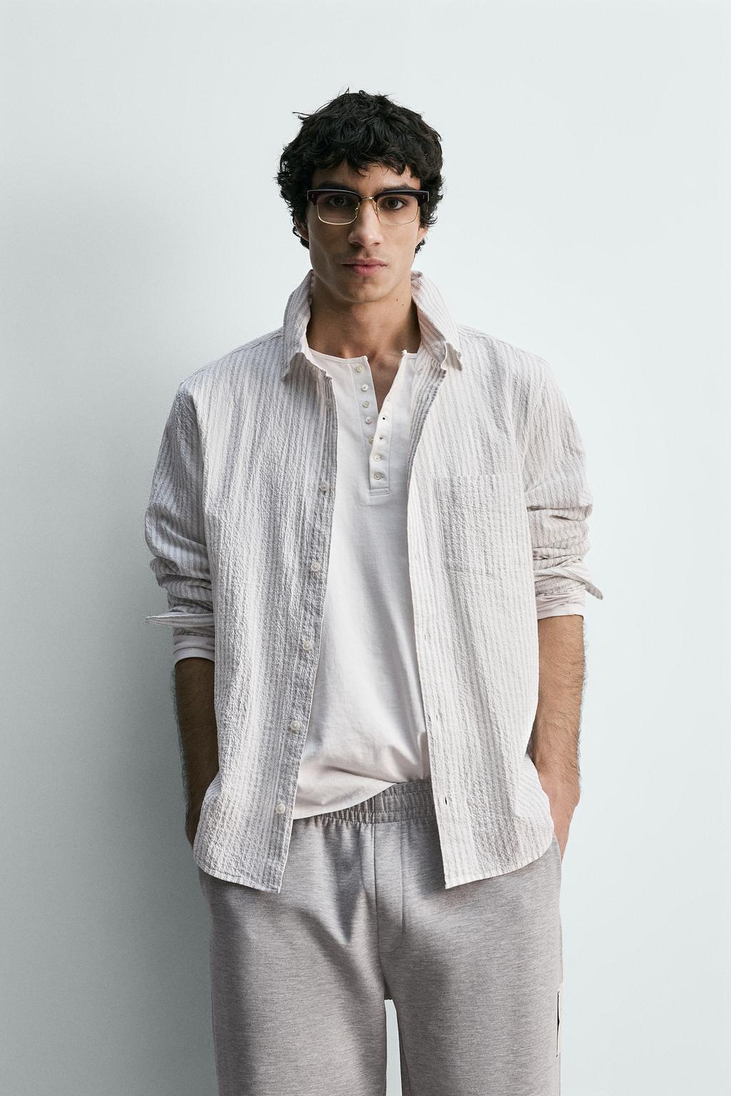 РУБАШКА В ПОЛОСКУ С КАРМАНОМ