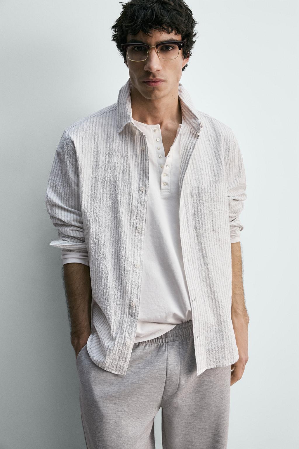 РУБАШКА В ПОЛОСКУ С КАРМАНОМ