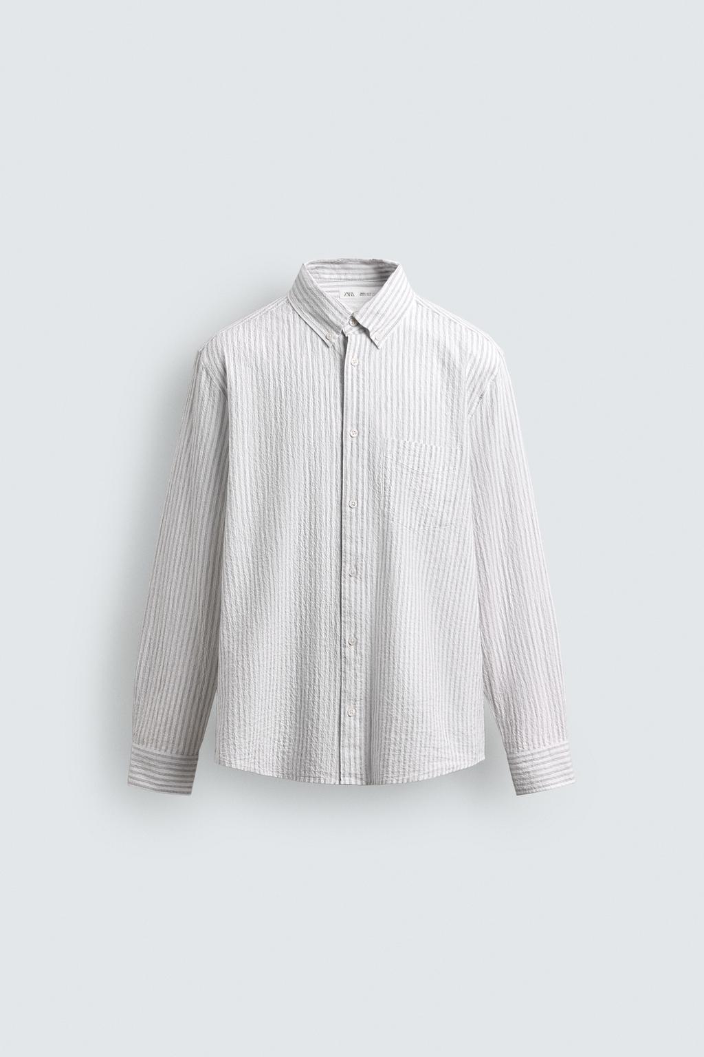 РУБАШКА В ПОЛОСКУ С КАРМАНОМ