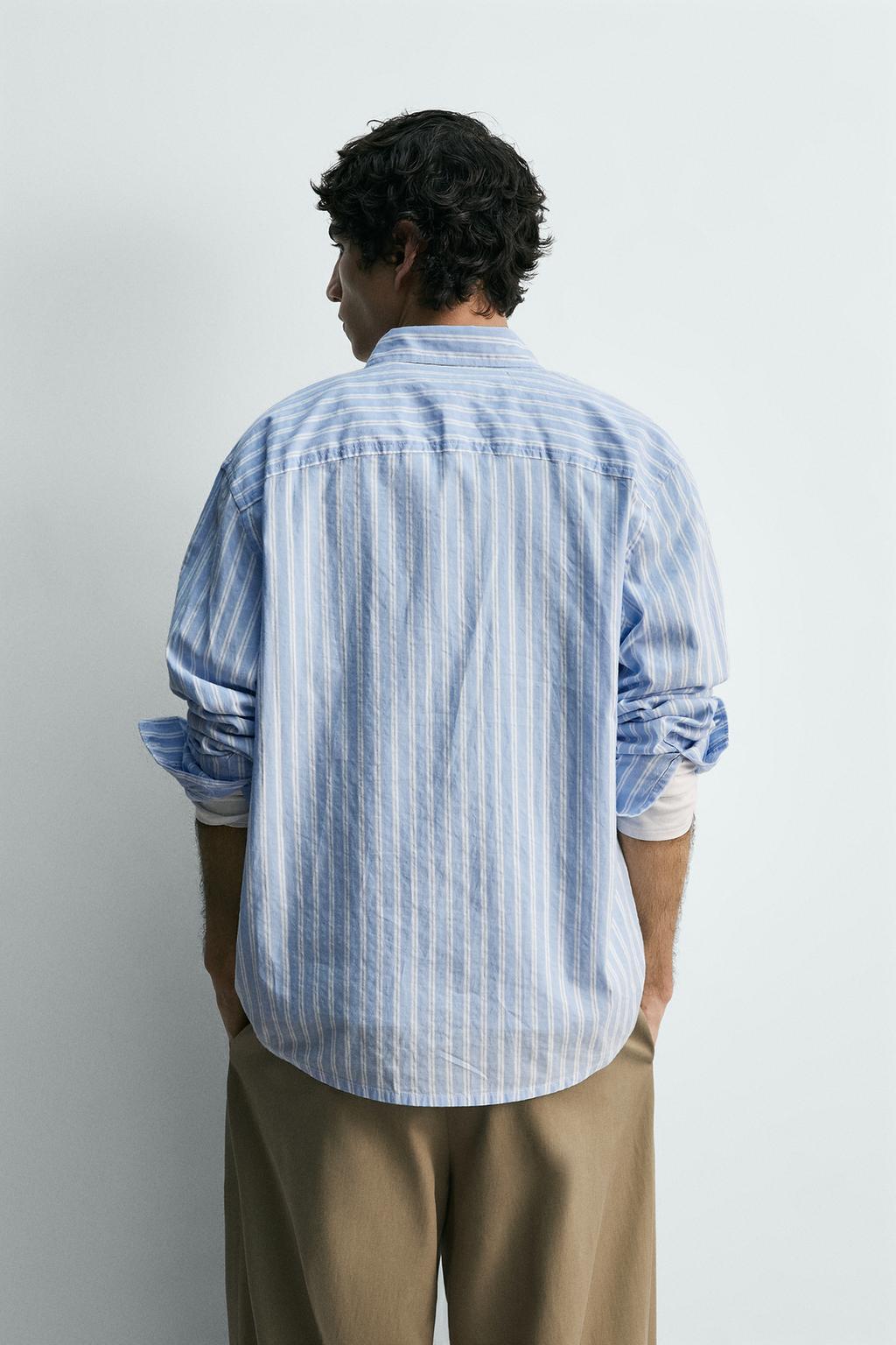 РУБАШКА В ПОЛОСКУ С КАРМАНОМ