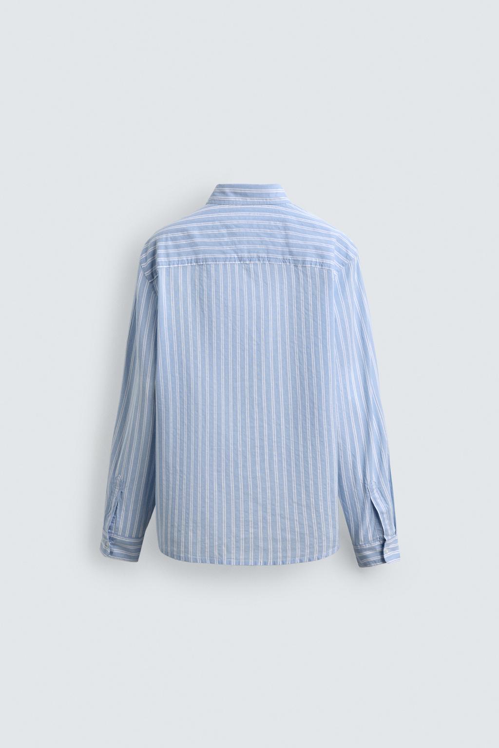 РУБАШКА В ПОЛОСКУ С КАРМАНОМ