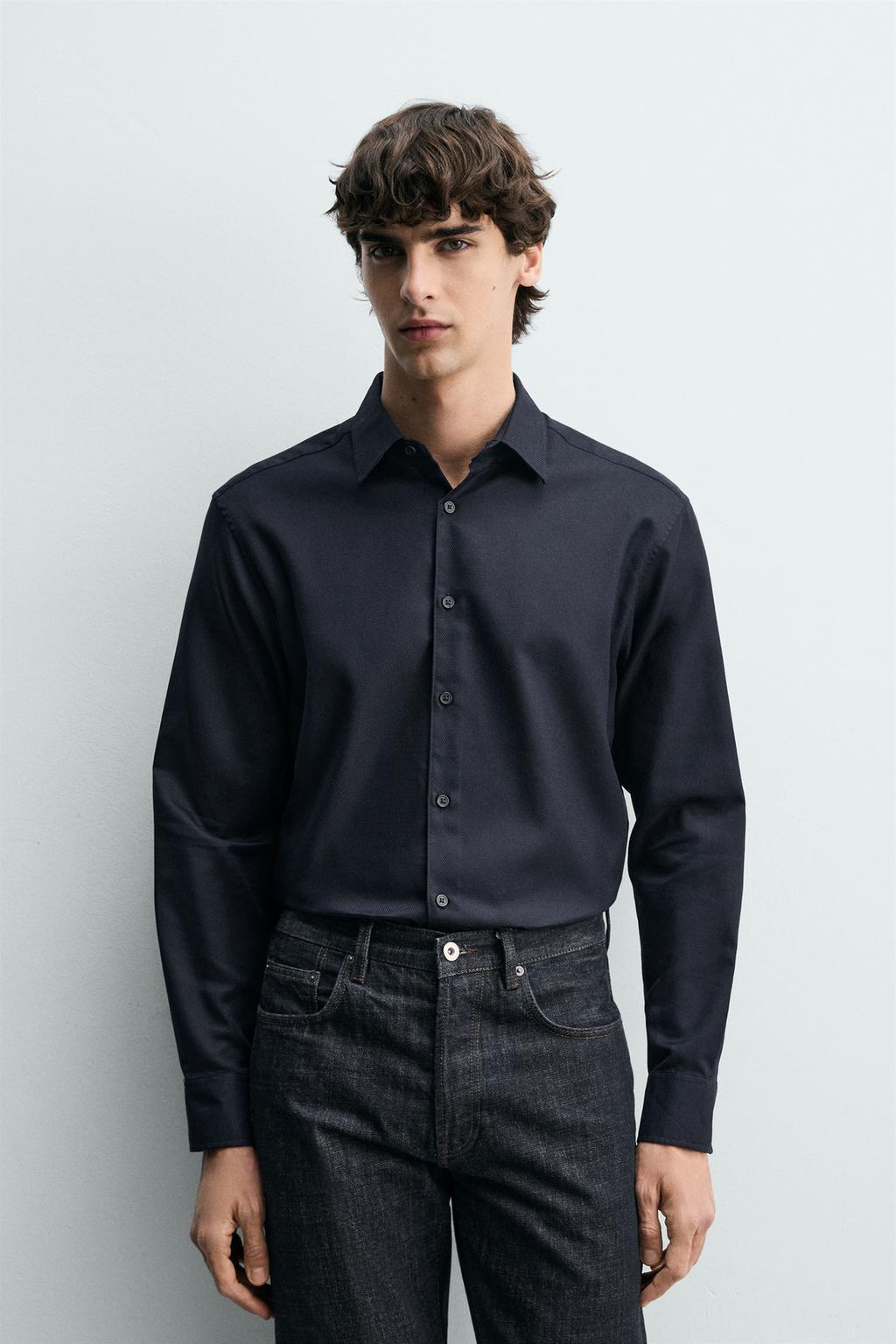 РУБАШКА ИЗ РЕЛЬЕФНОЙ ТКАНИ EASY CARE