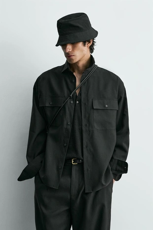 Свободная рубашка с карманами