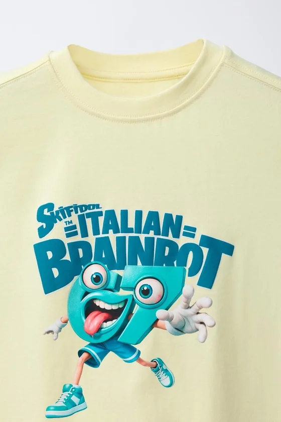 Футболка с принтом six seven skifidol italian brainrot™