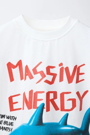 Футболка с принтом «акула»- Заказать в России