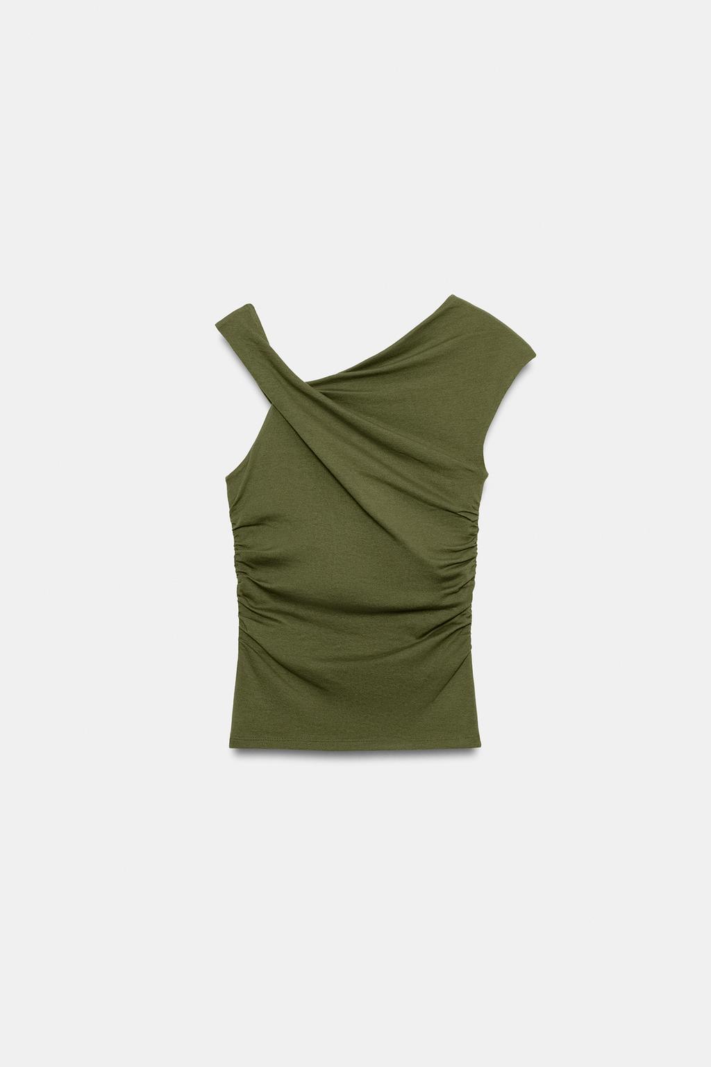 АСИММЕТРИЧНАЯ ФУТБОЛКА СО СБОРКАМИ