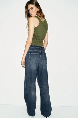 Асимметричная футболка со сборками- Заказать в России