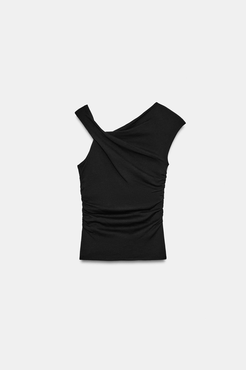 АСИММЕТРИЧНАЯ ФУТБОЛКА СО СБОРКАМИ